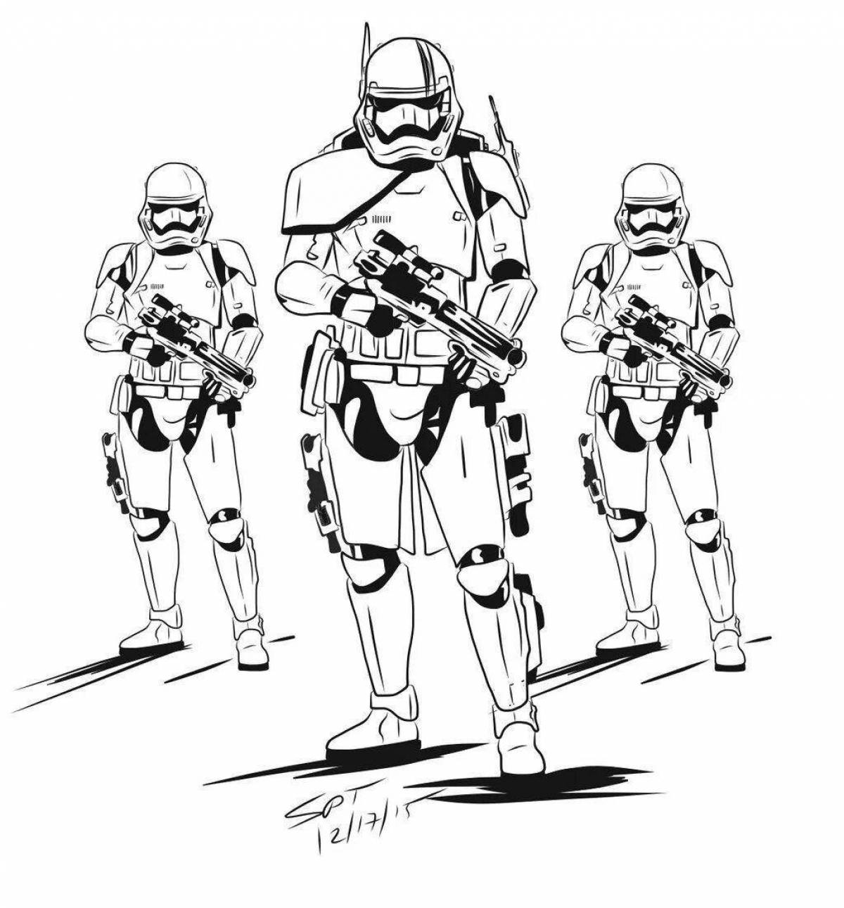 Artistic Stormtrooper coloring page