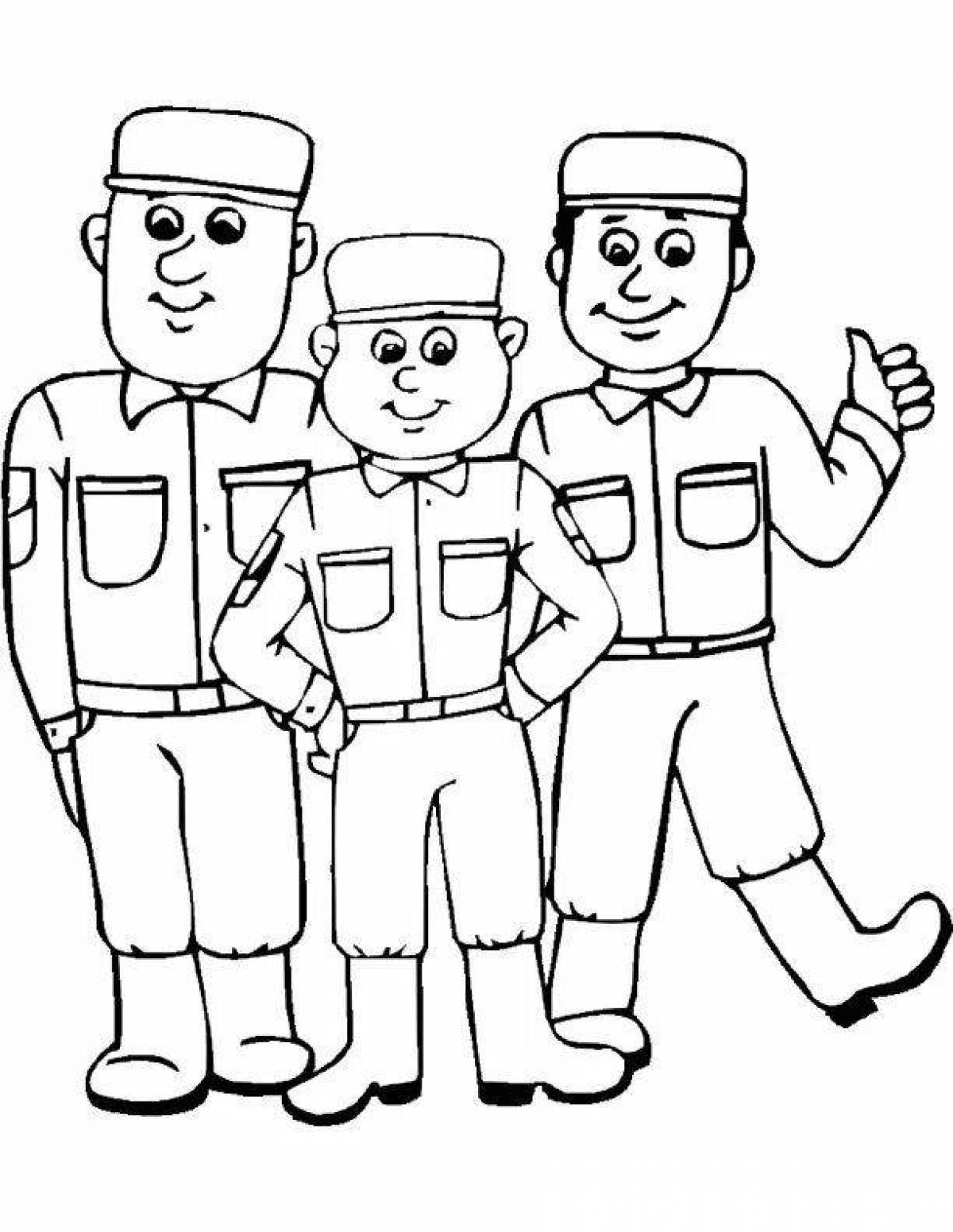 Awesome demobilization coloring page