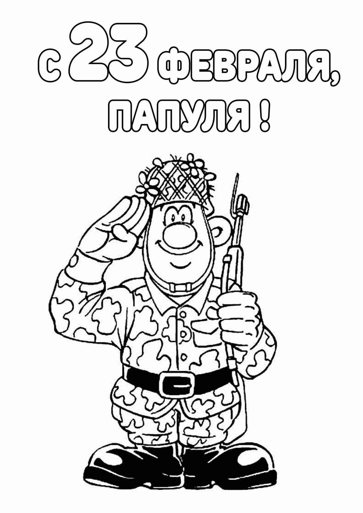 Coloring page elegant demobilization
