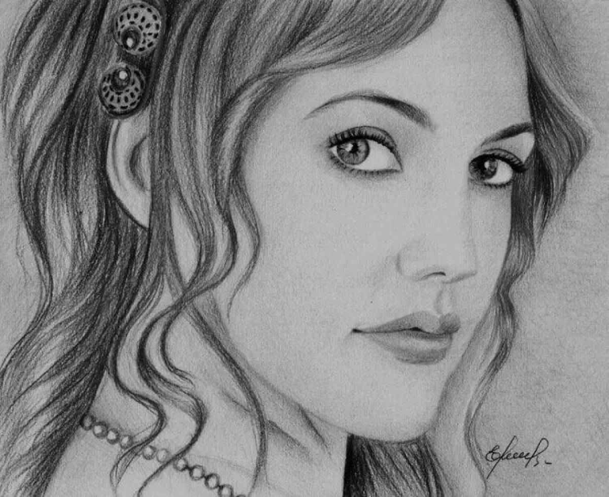 Photo Coloring page gorgeous alexandra anastasia lisovska