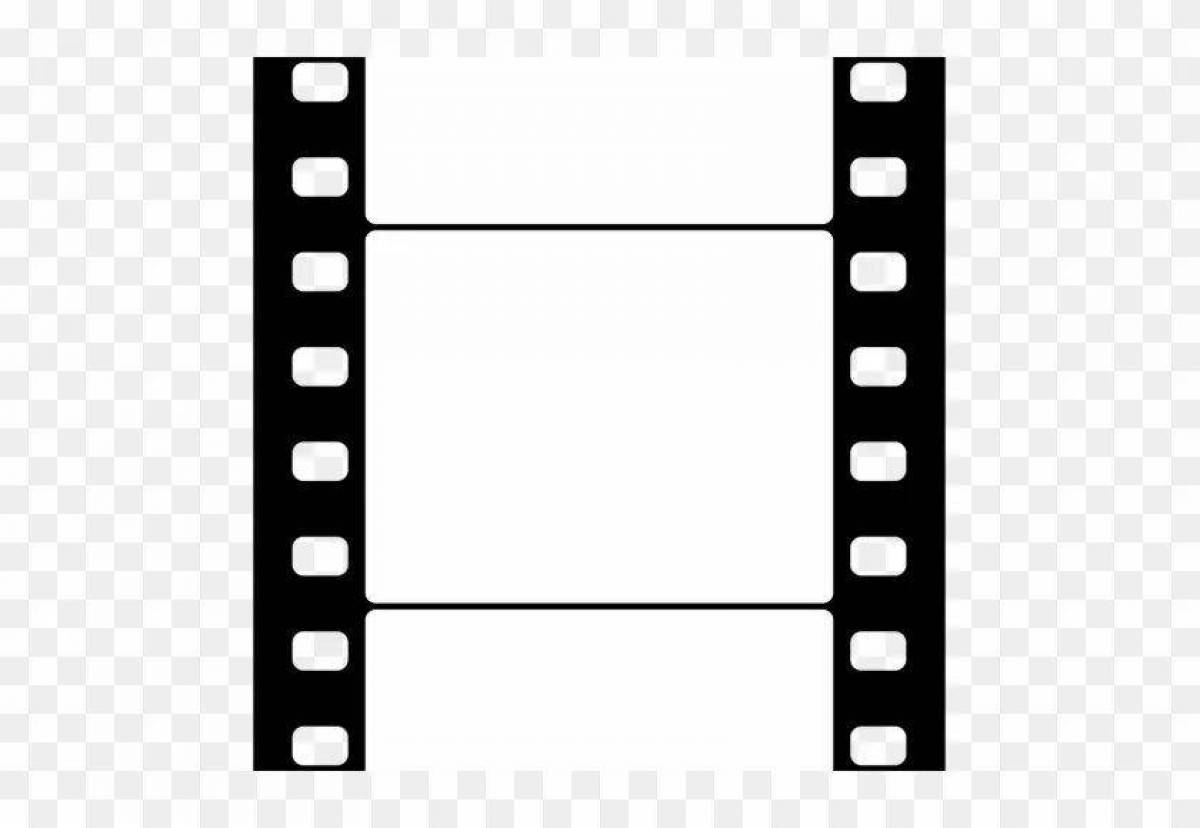 Playful film coloring page