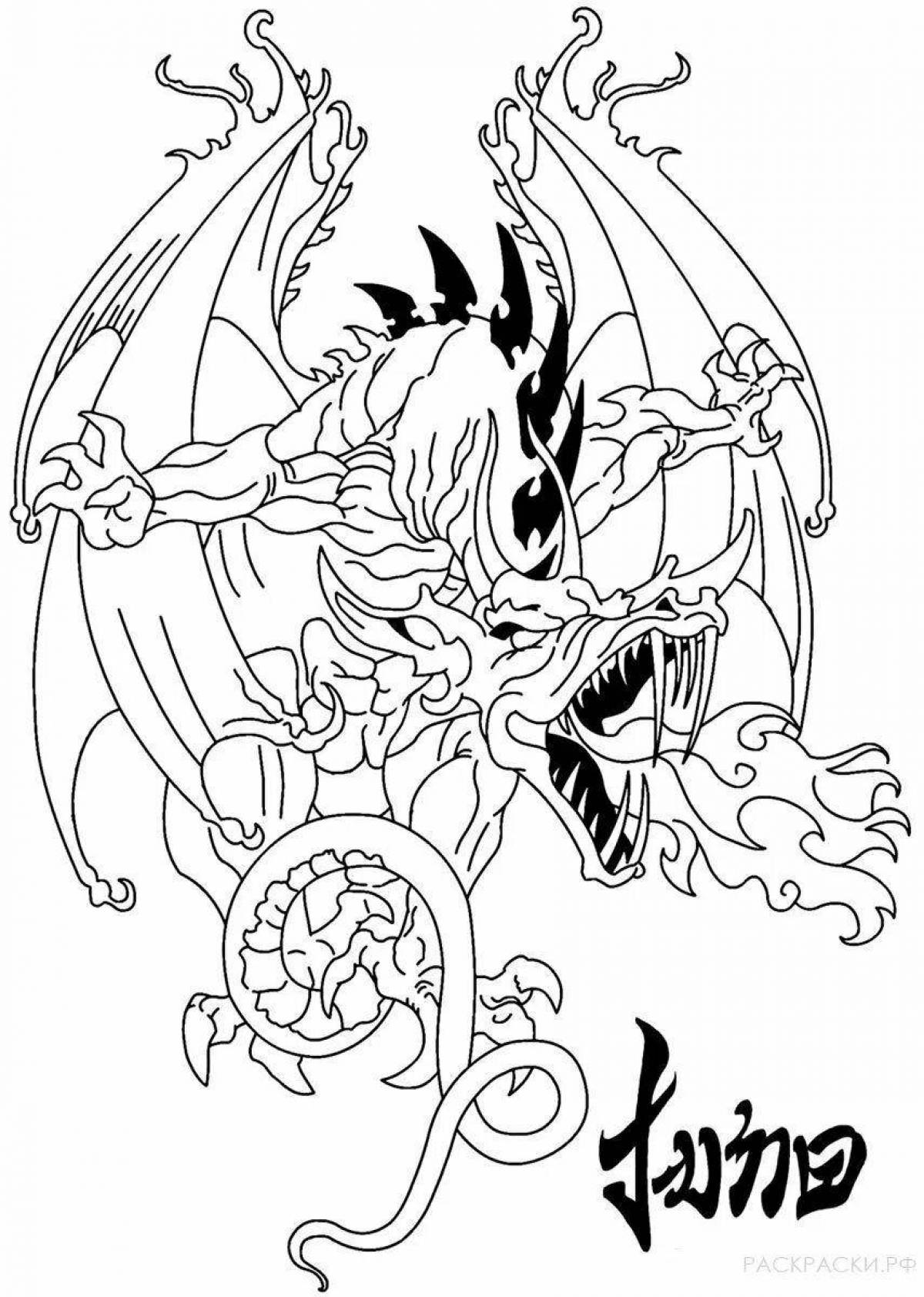 Intricate coloring page sketch