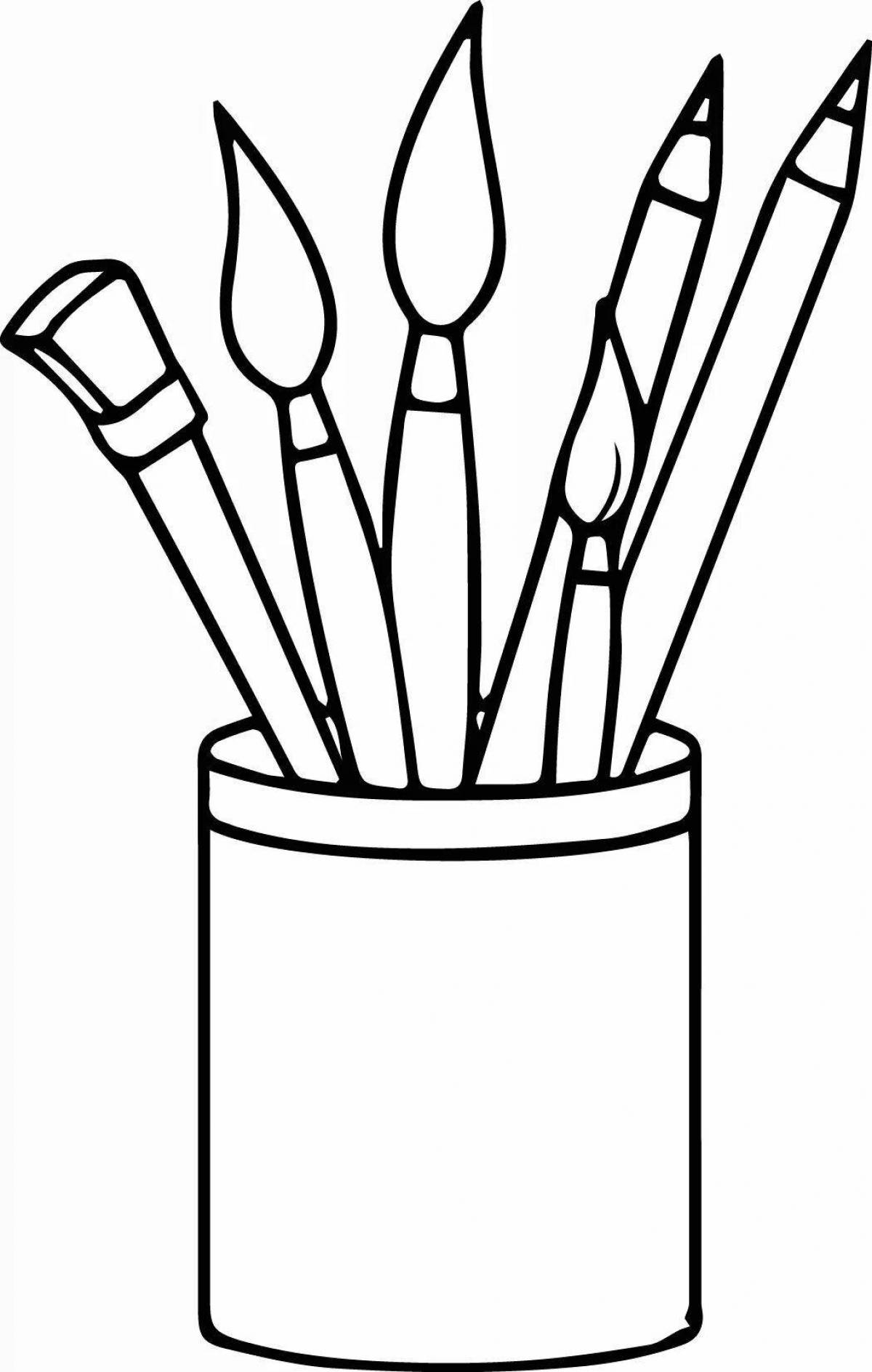 Pre-made brushes for coloring pages