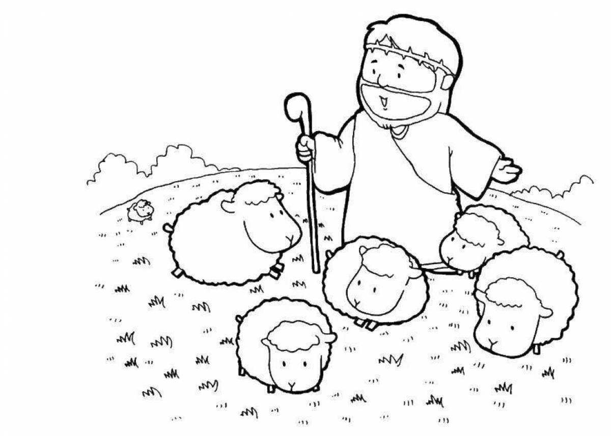 Glorious shepherd coloring page