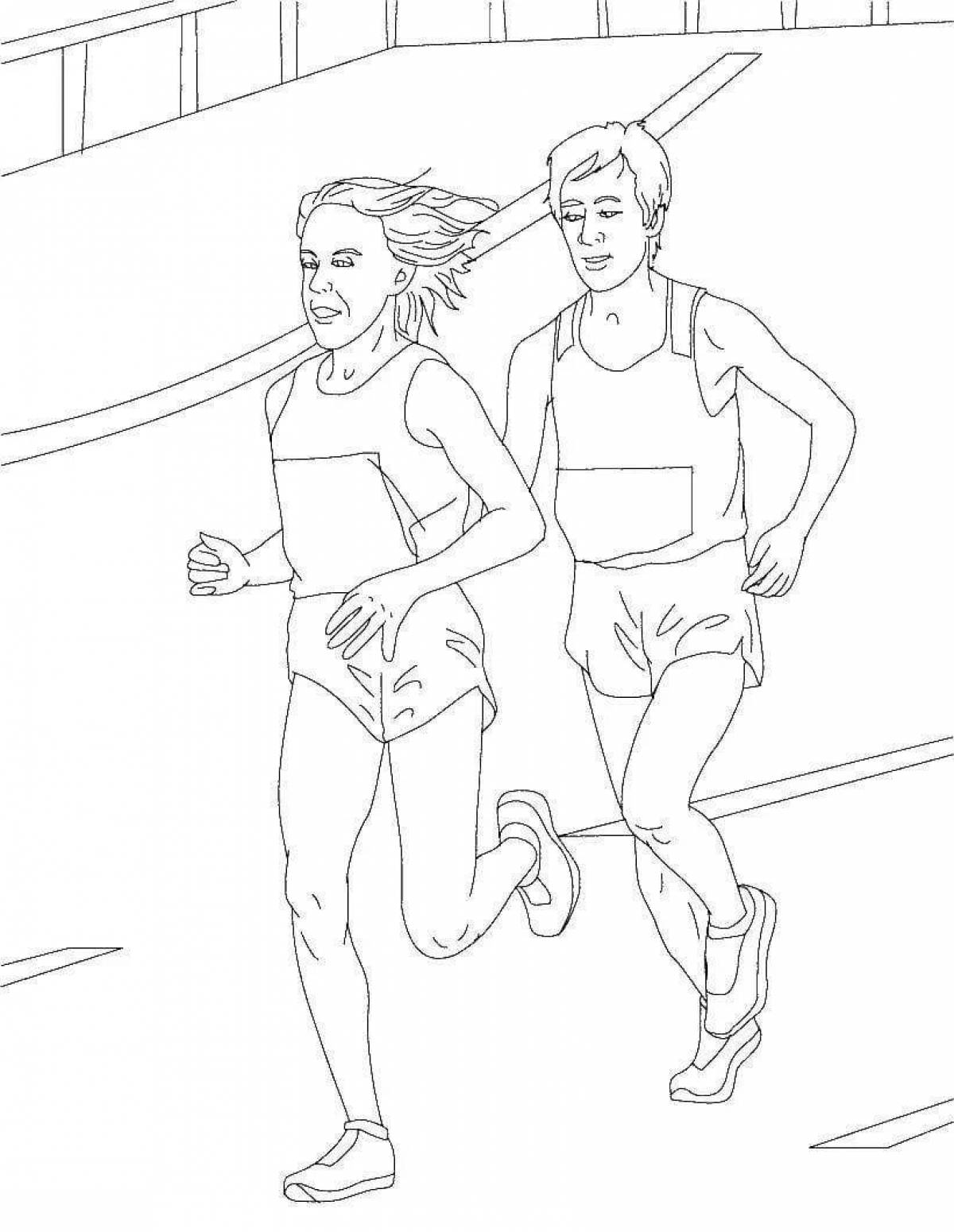 Live run coloring page