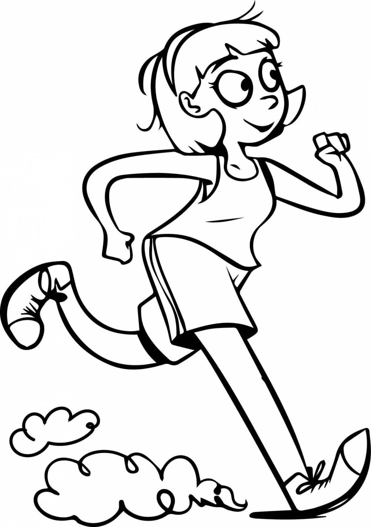 Animated running coloring