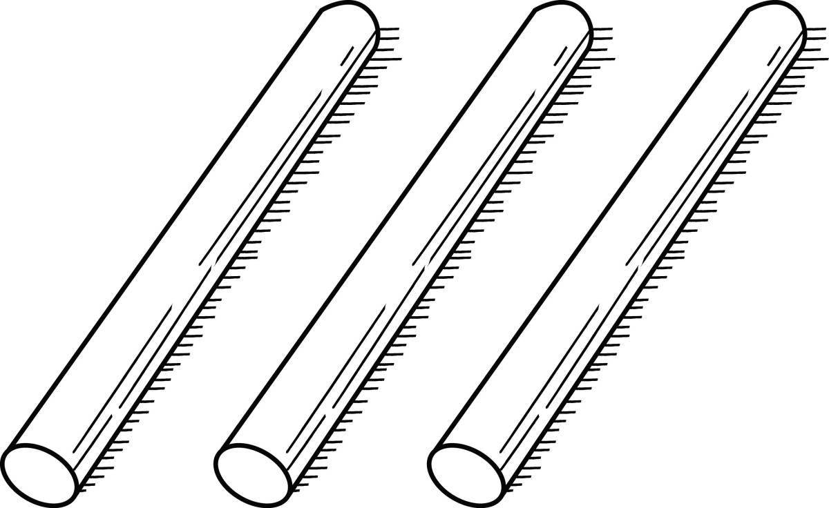 Красочная страница раскраски палочек