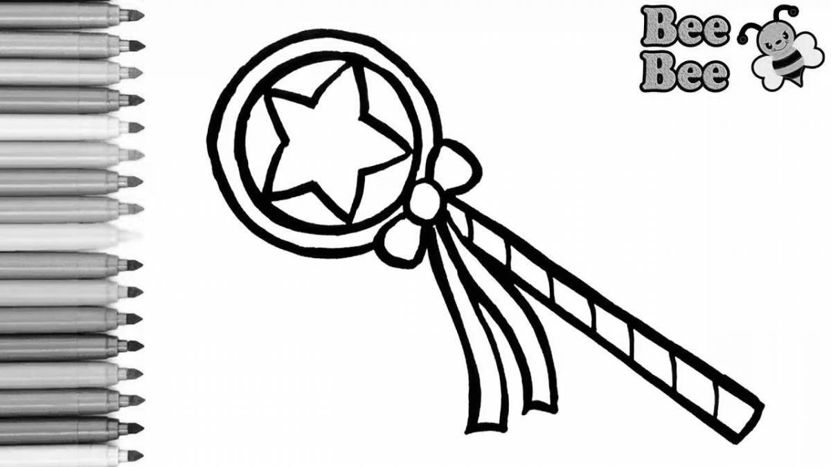 Раскраска сияющая палочка