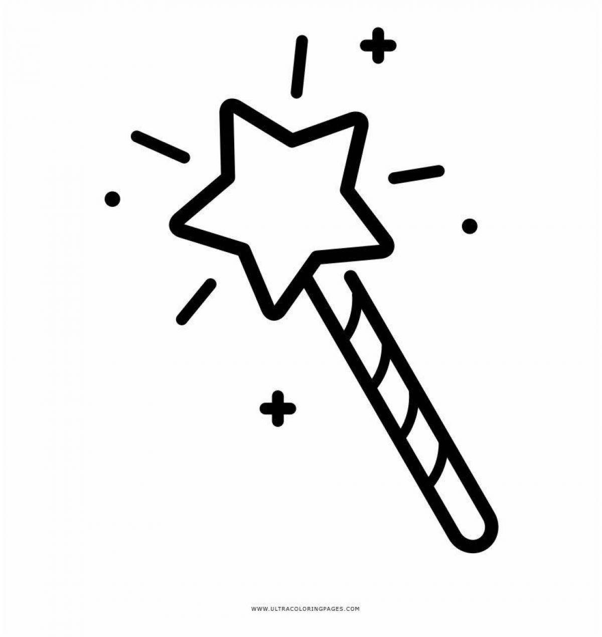 Violent wand coloring page