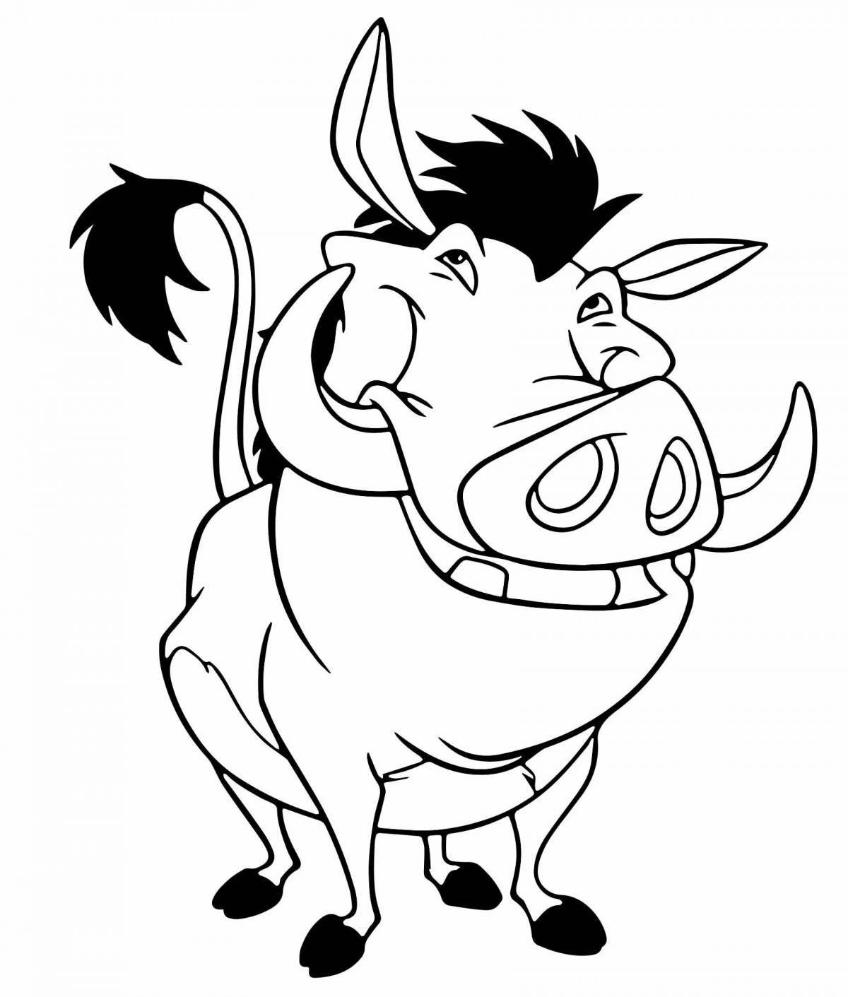 Fancy coloring pumbaa