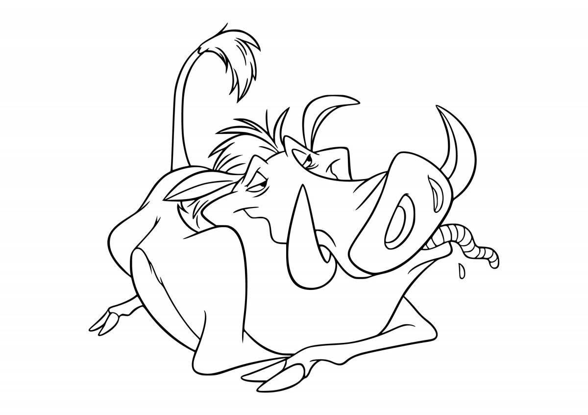 Раскраска Раскраска волшебный пумба