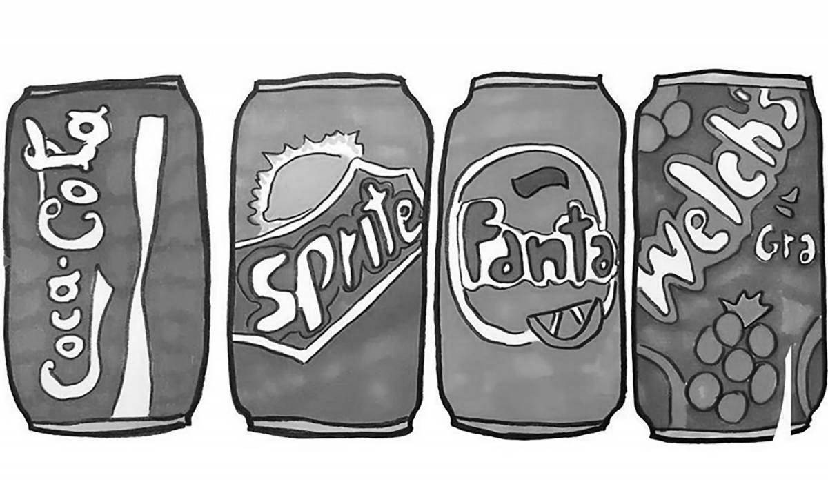 Красочная раскраска фанта