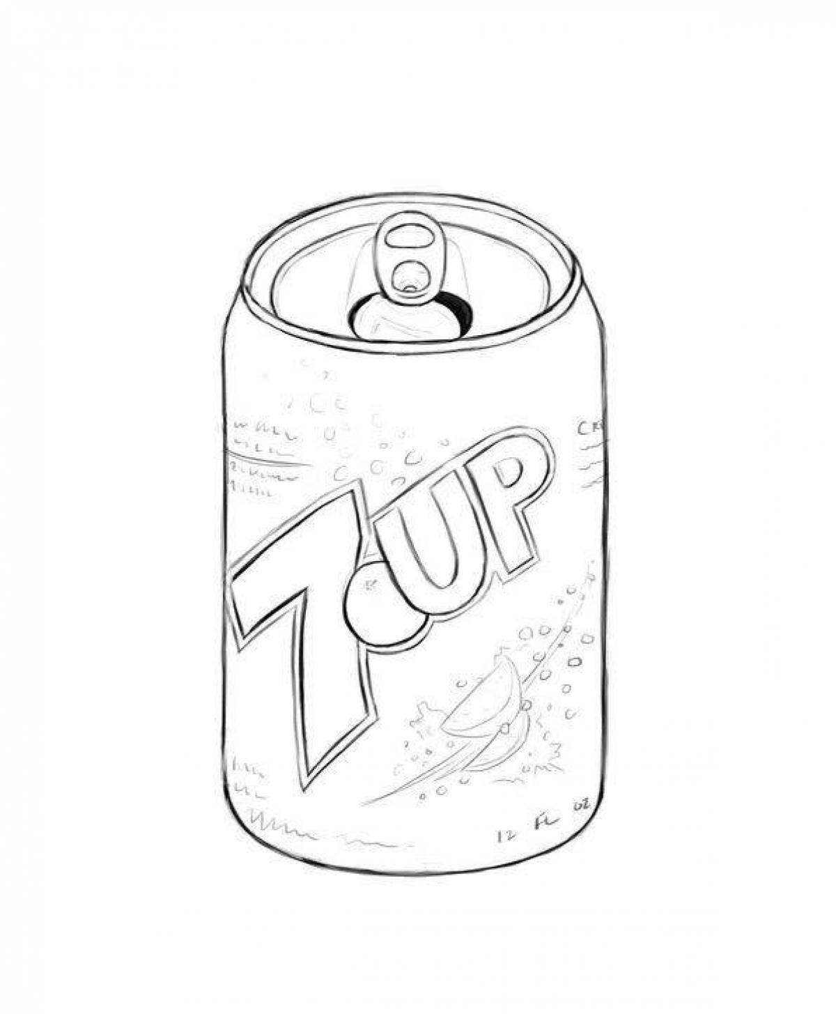 Игривая страница раскраски fanta