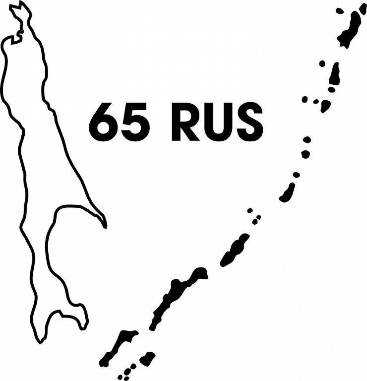 остров сахалин карта