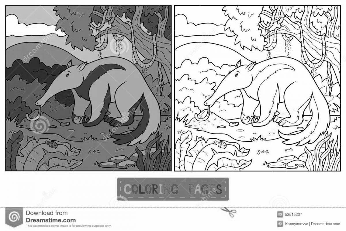 Amazing anteater coloring page