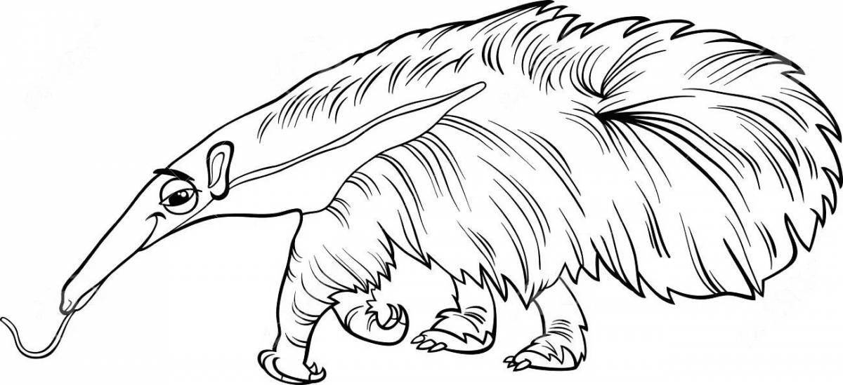 Coloring book magnificent anteater