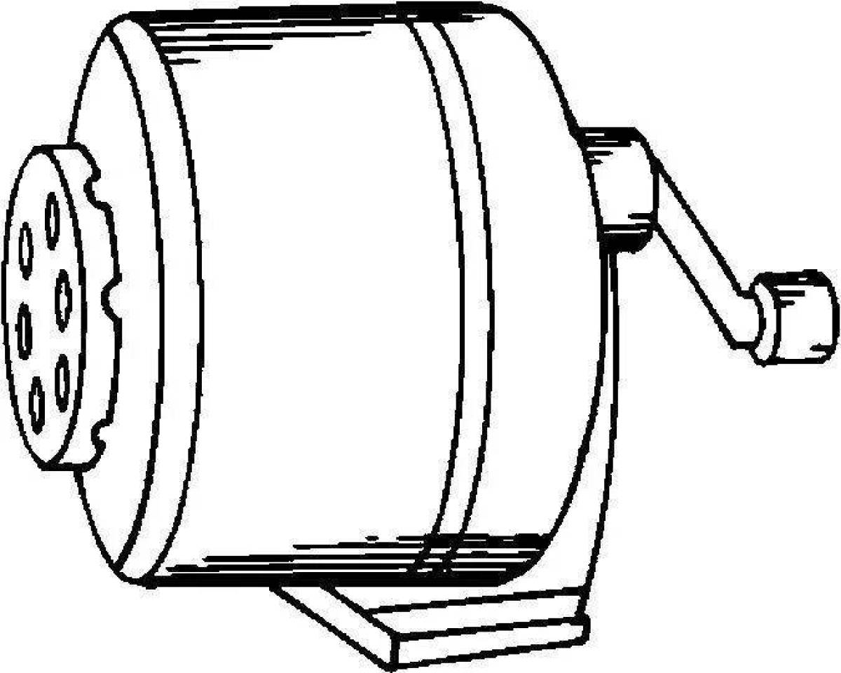 Bright sharpener coloring page
