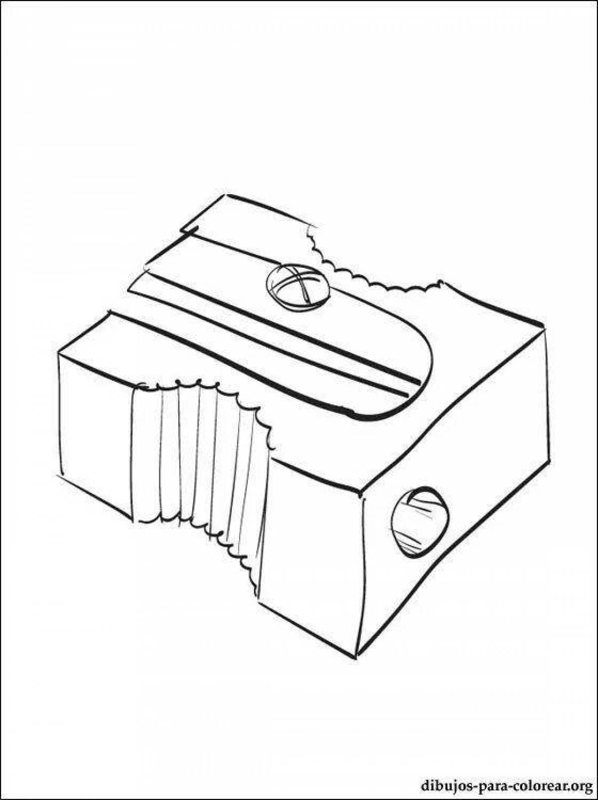 Glitter sharpener coloring page