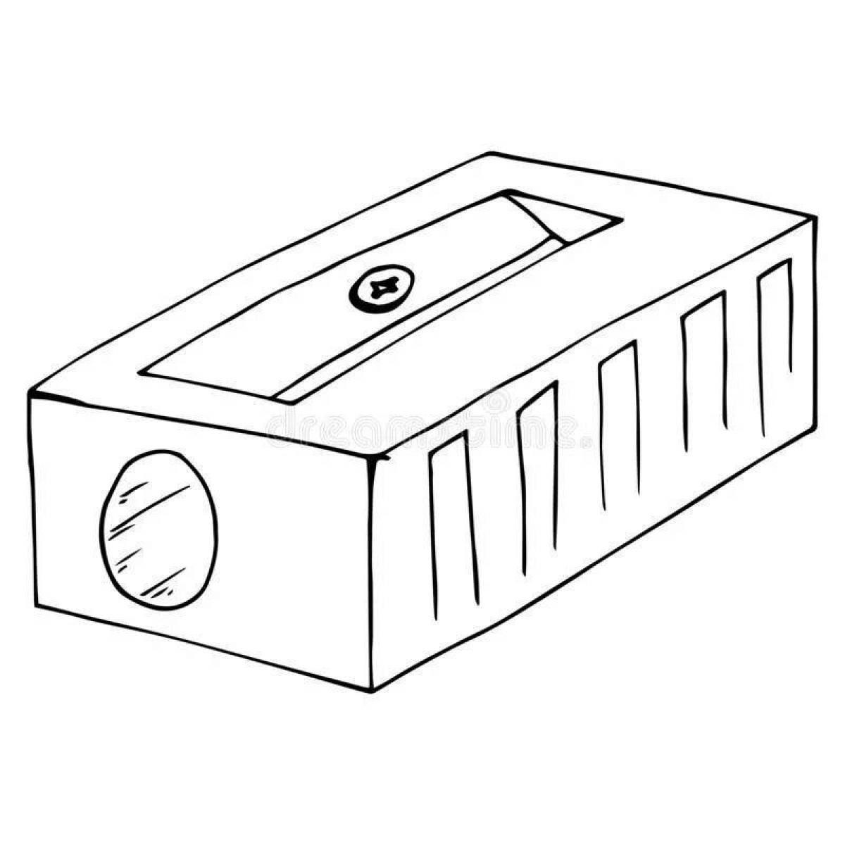 Attractive sharpener coloring page