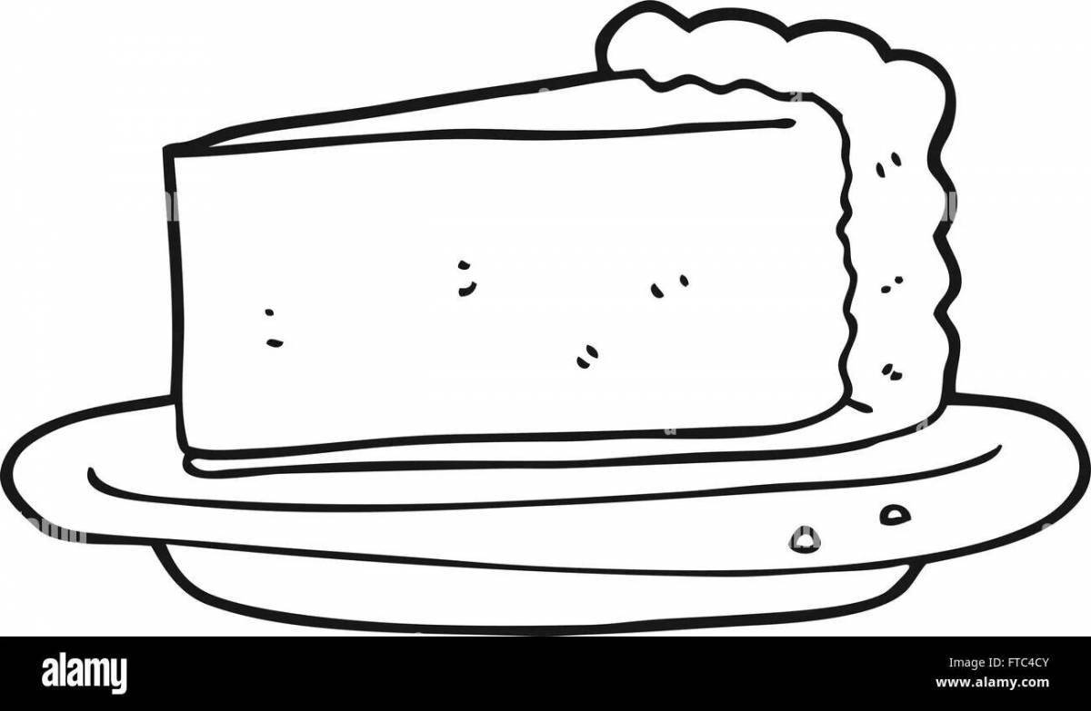 Attractive cheesecake coloring page