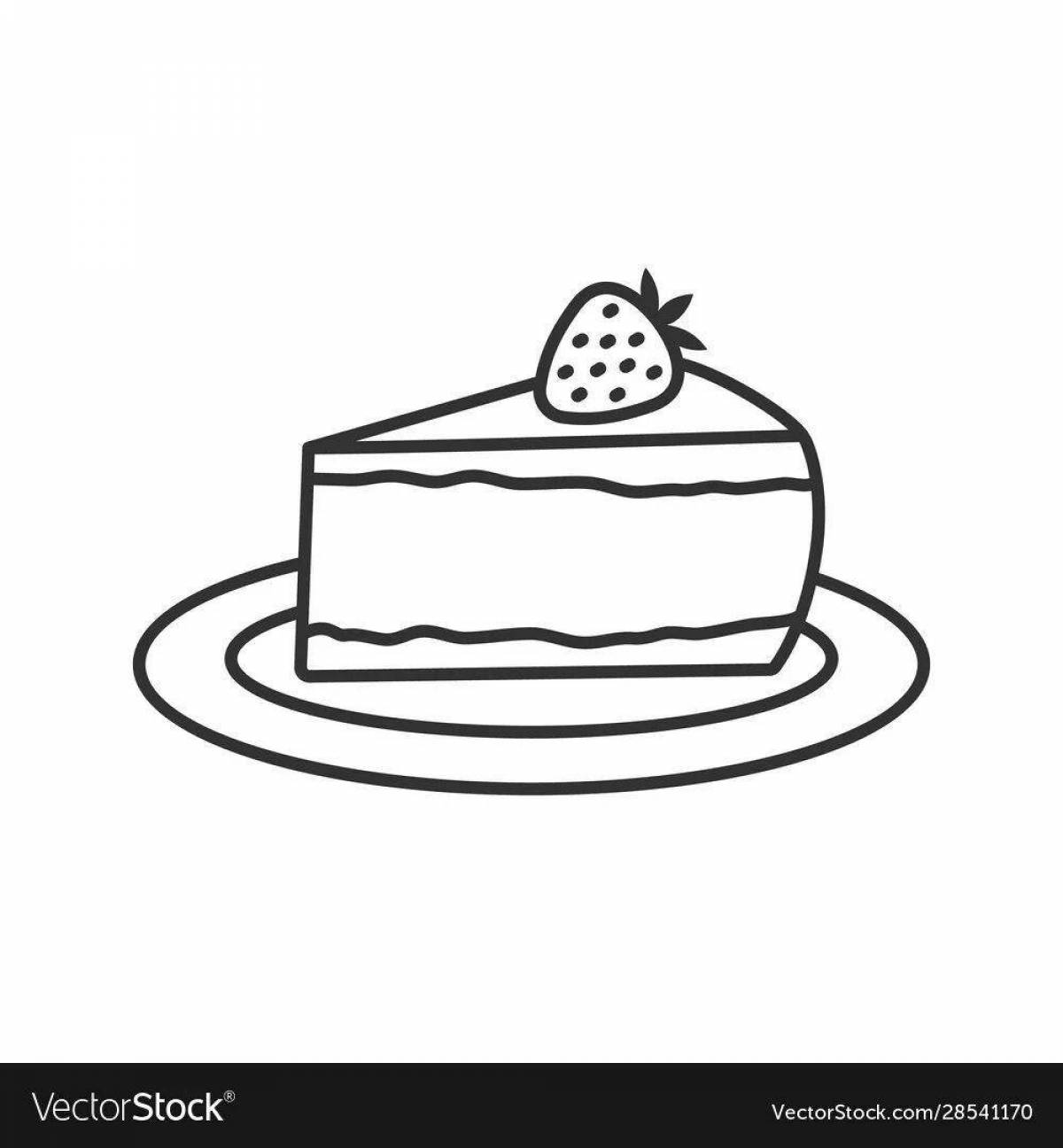 Cheesecake adorable coloring page