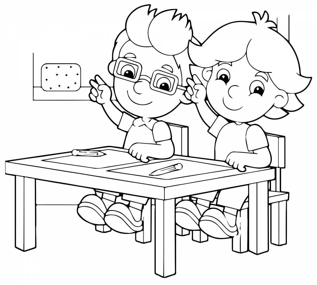 Развлекательный урок раскраски