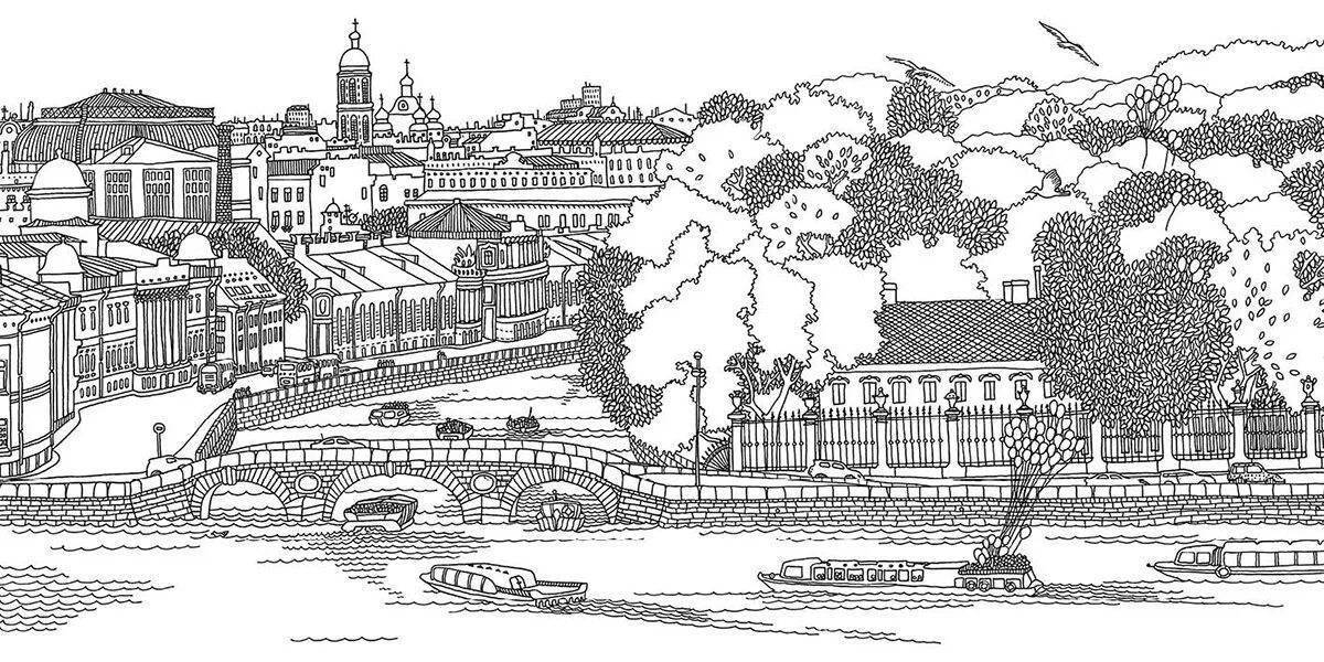 Coloring page spectacular petersburg