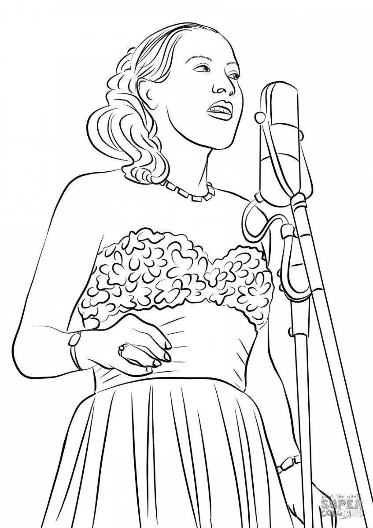 Singer coloring page