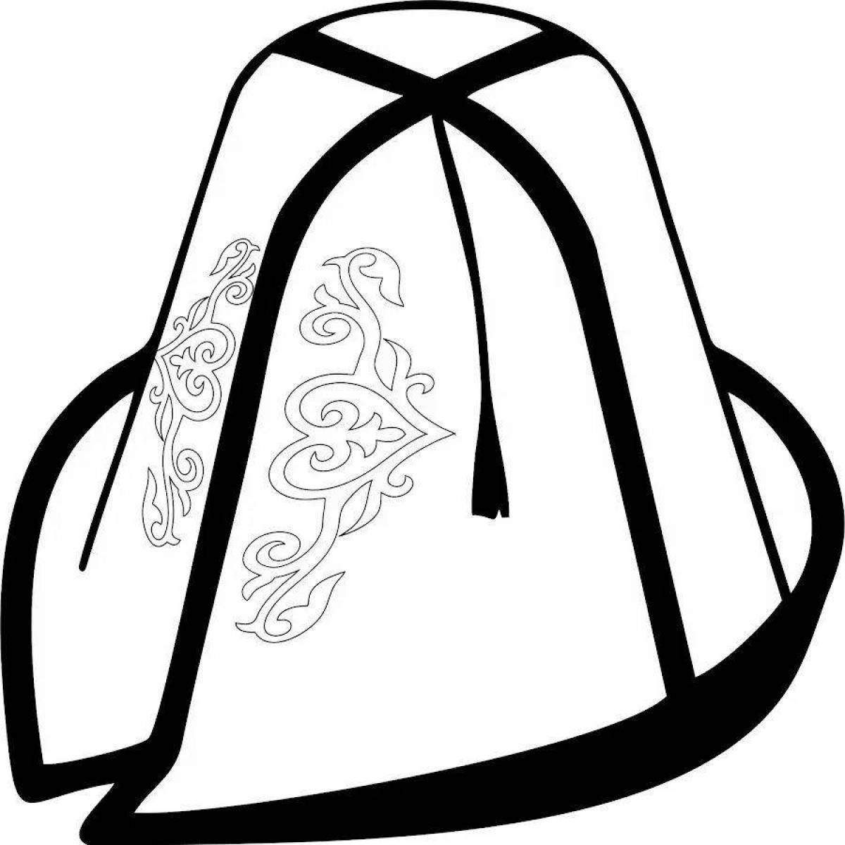 Lovely skullcap coloring page