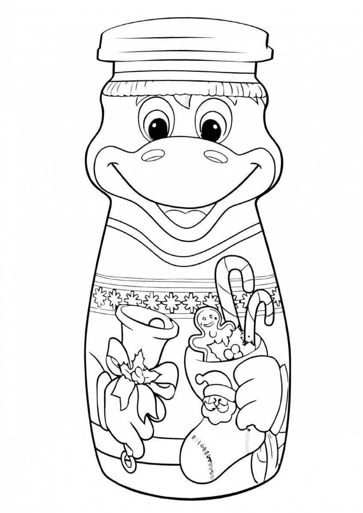 Agushi colorful coloring page
