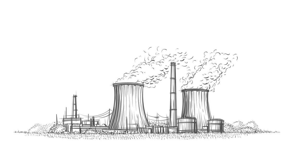 Coloring page joyful power plant