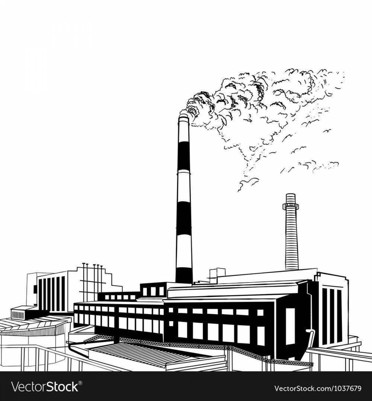 Attractive power plant coloring page