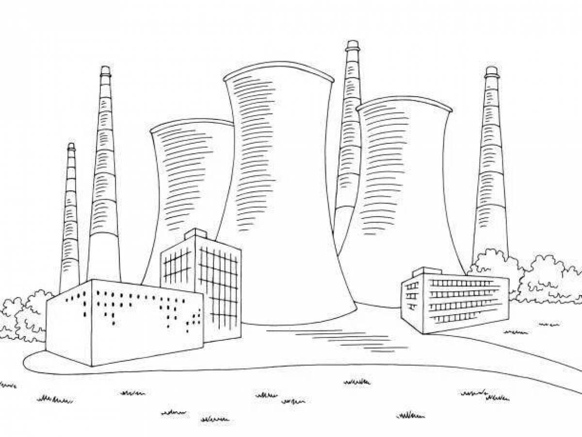 Radiant power plant coloring page