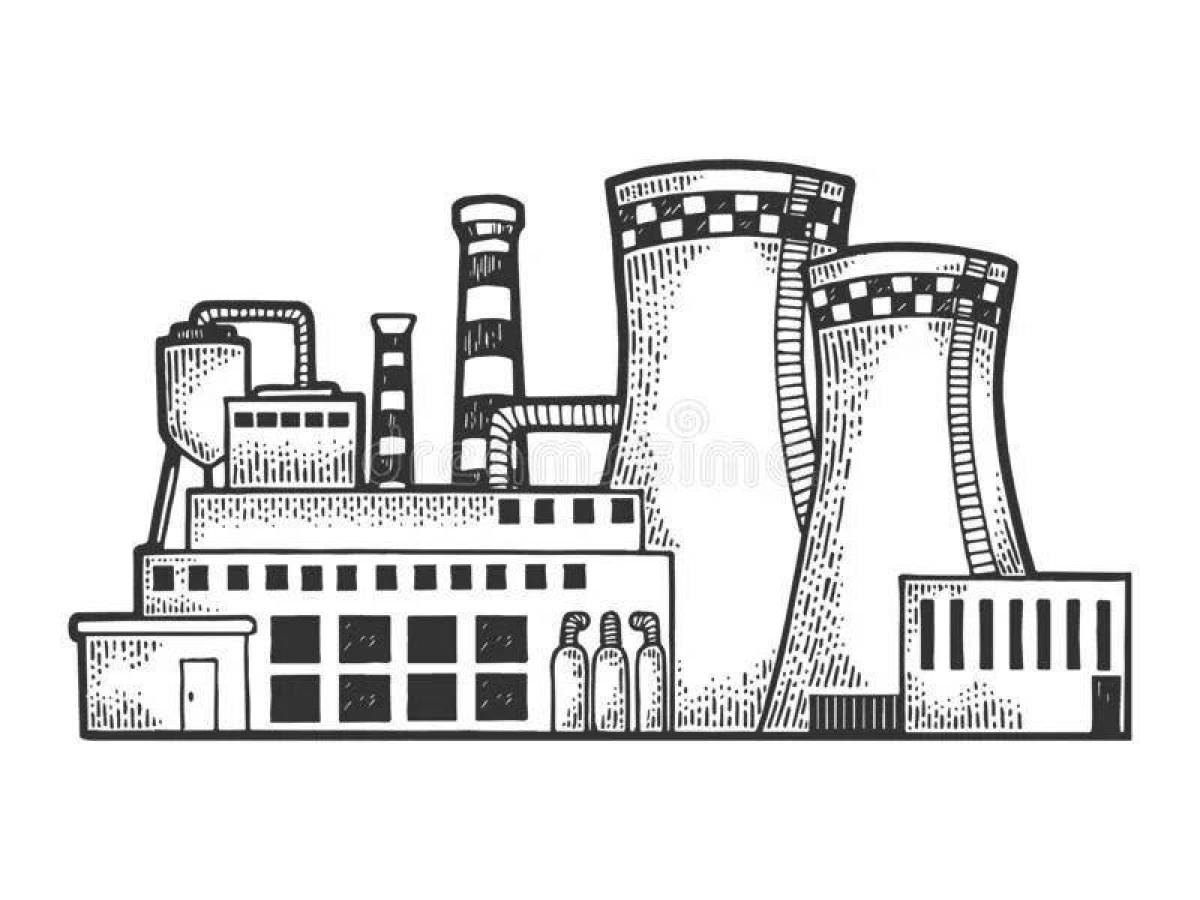 Amazing power plant coloring page