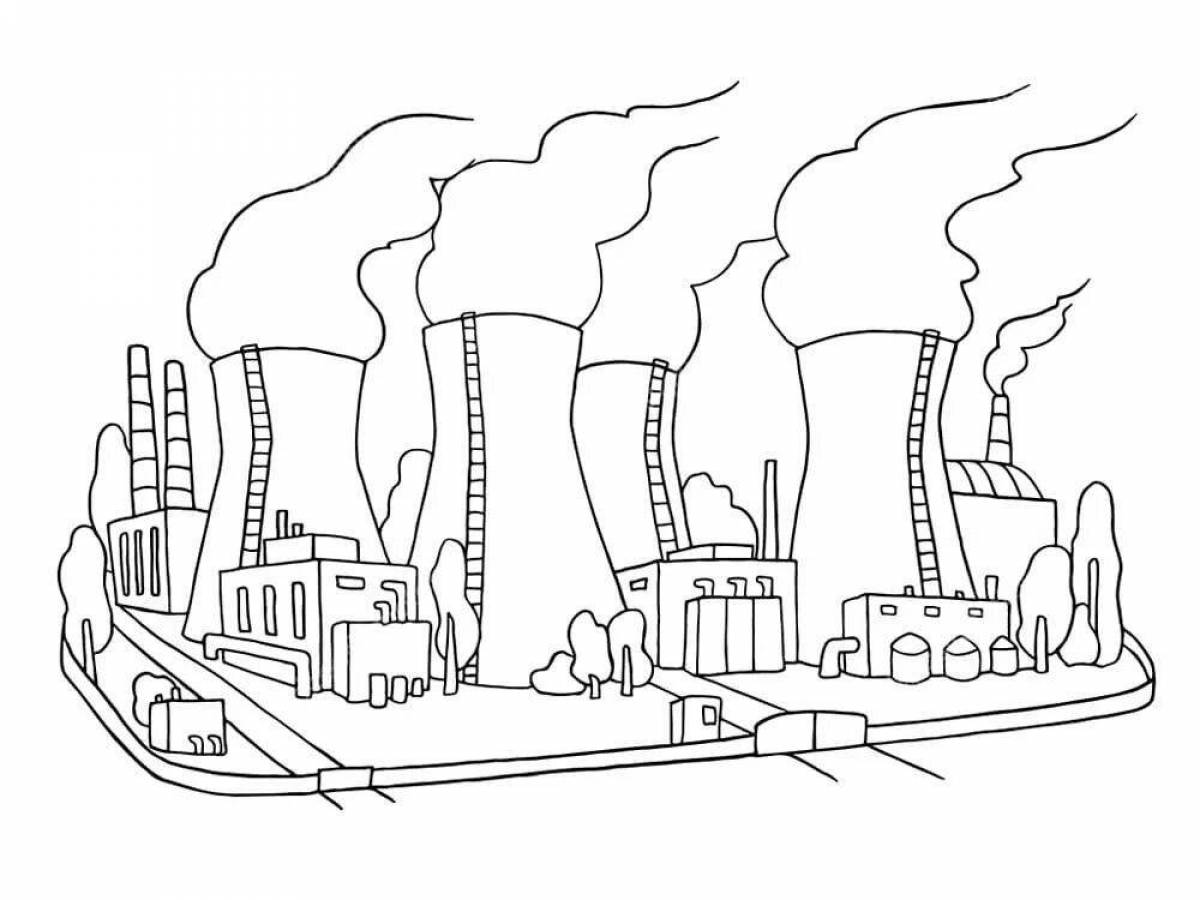 Coloring page wonderful power plant