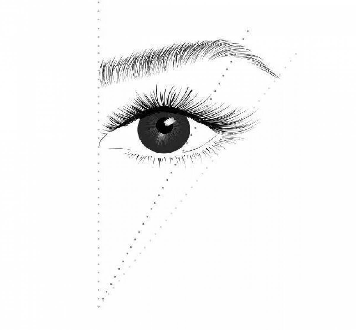 Fun eyebrow coloring page