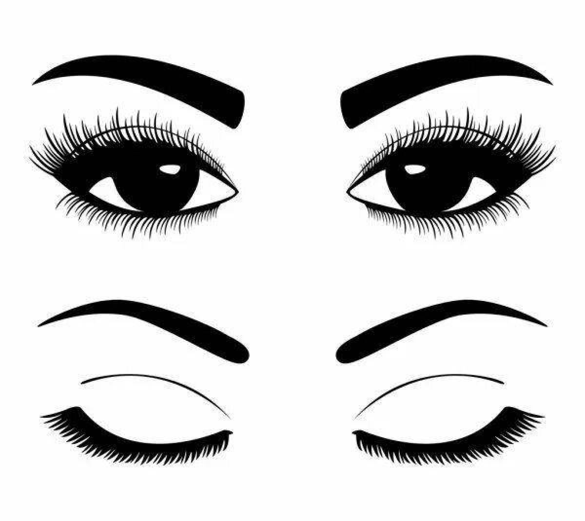 Раскраска color-vibrant brows coloring page