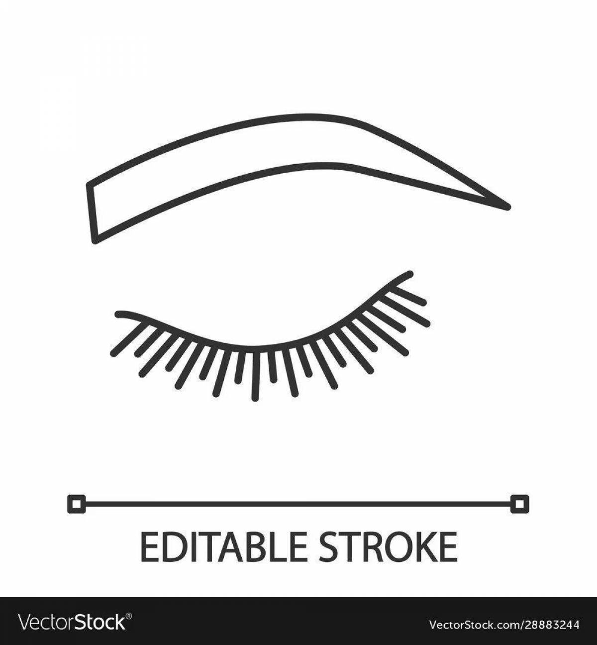 Color-lively brows coloring page