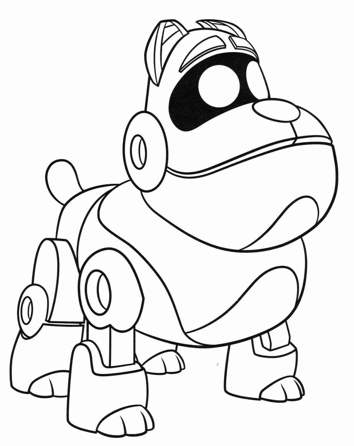 Robodog fun coloring book