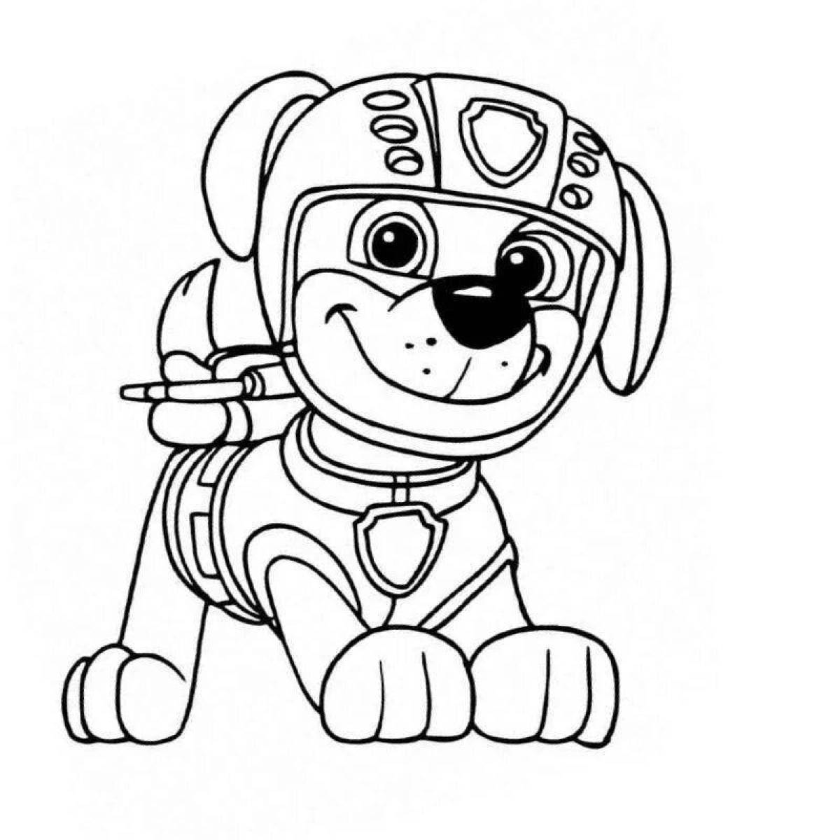 Charming robodog coloring book