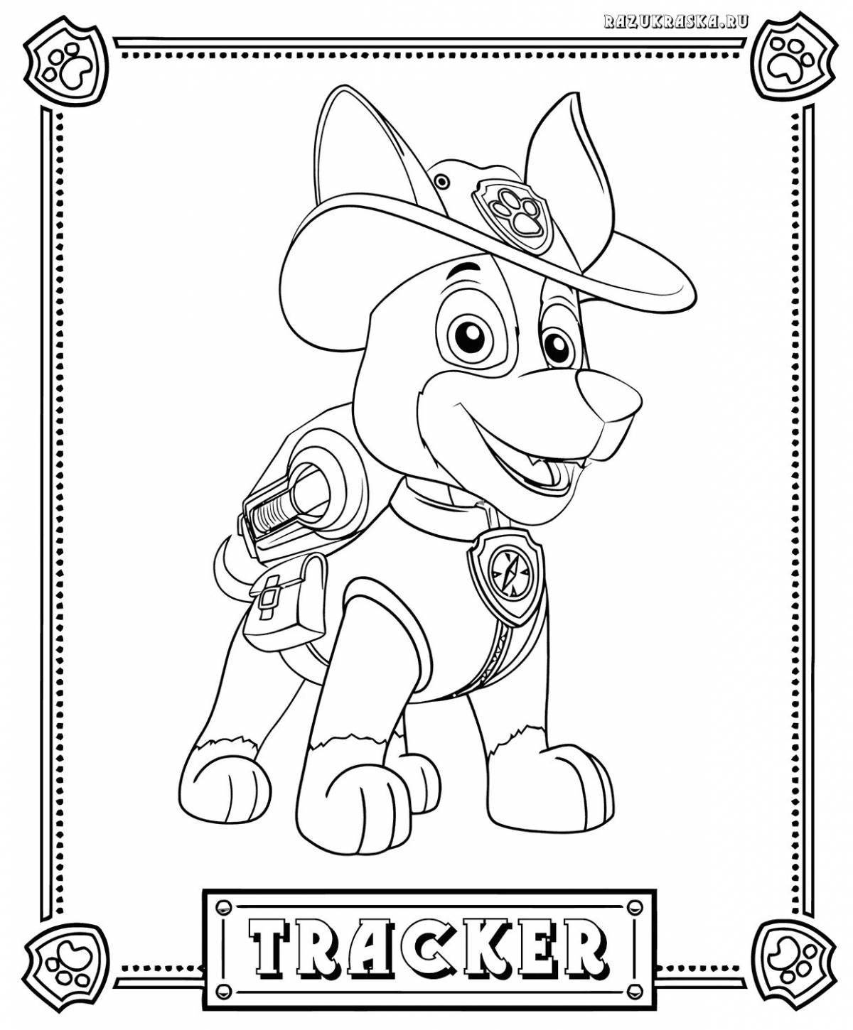 Gorgeous robot dog coloring page