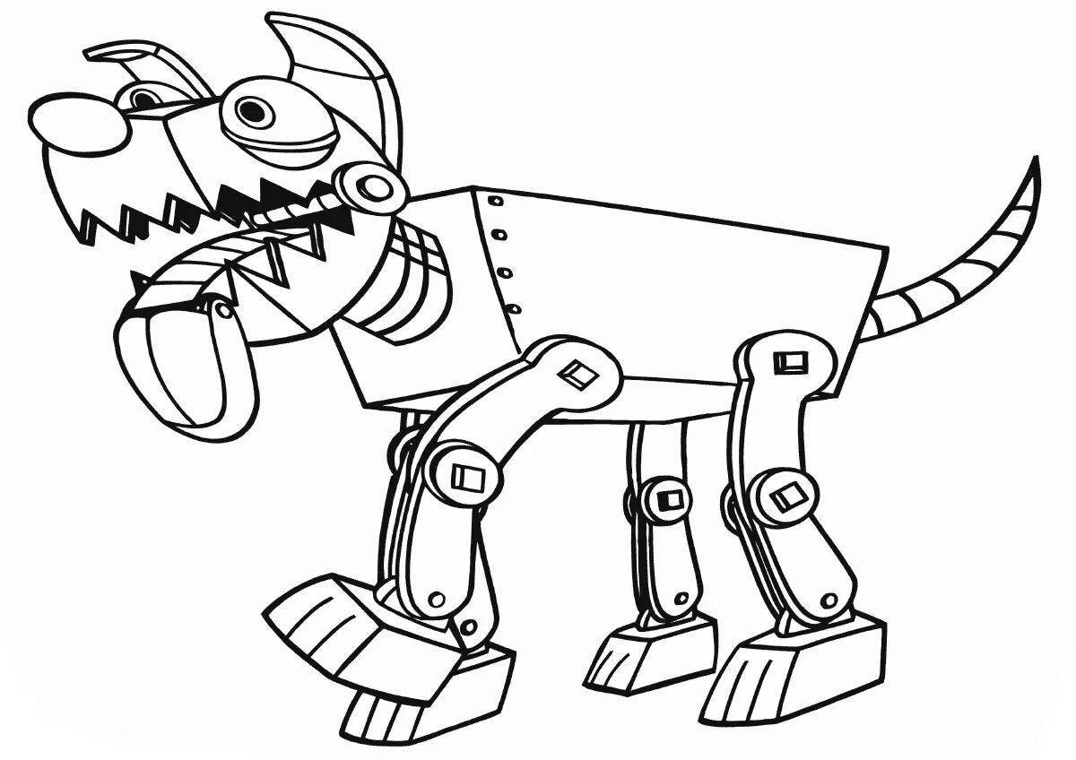 Exquisite robodog coloring book