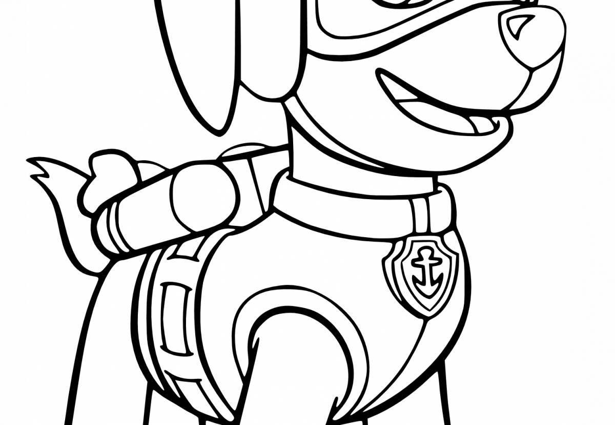 Coloring page adorable robot dog