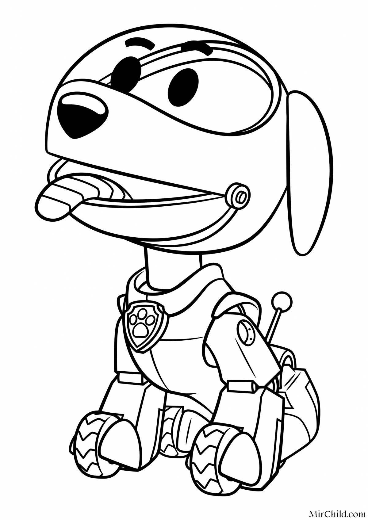 Привлекательная раскраска robodog