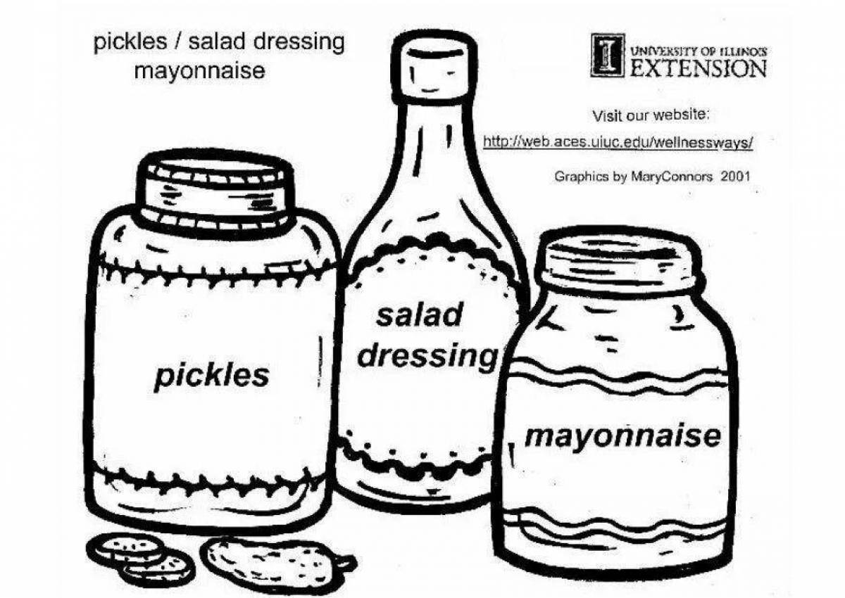 Coloring page joyful mayonnaise