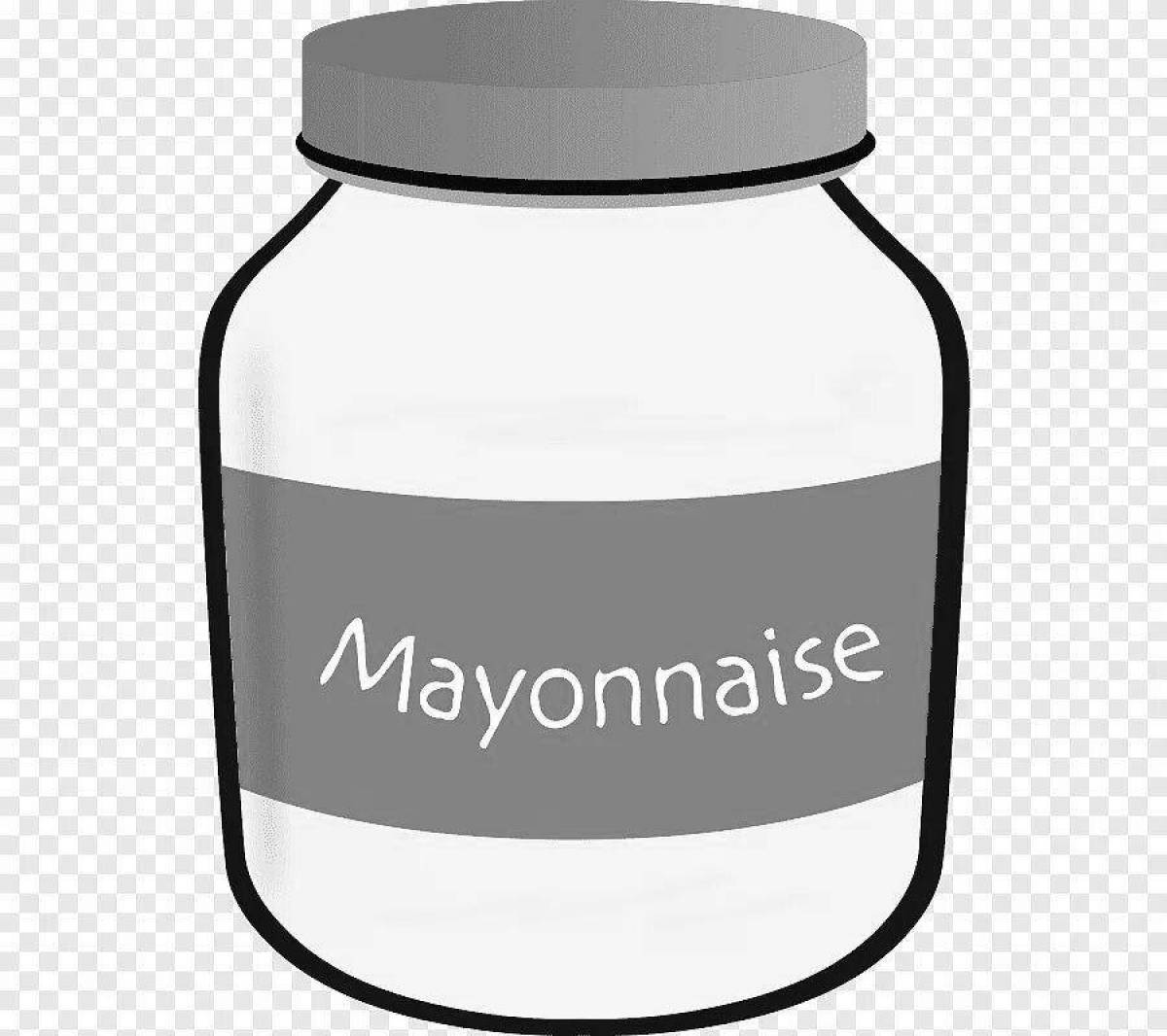 Holiday mayonnaise coloring page