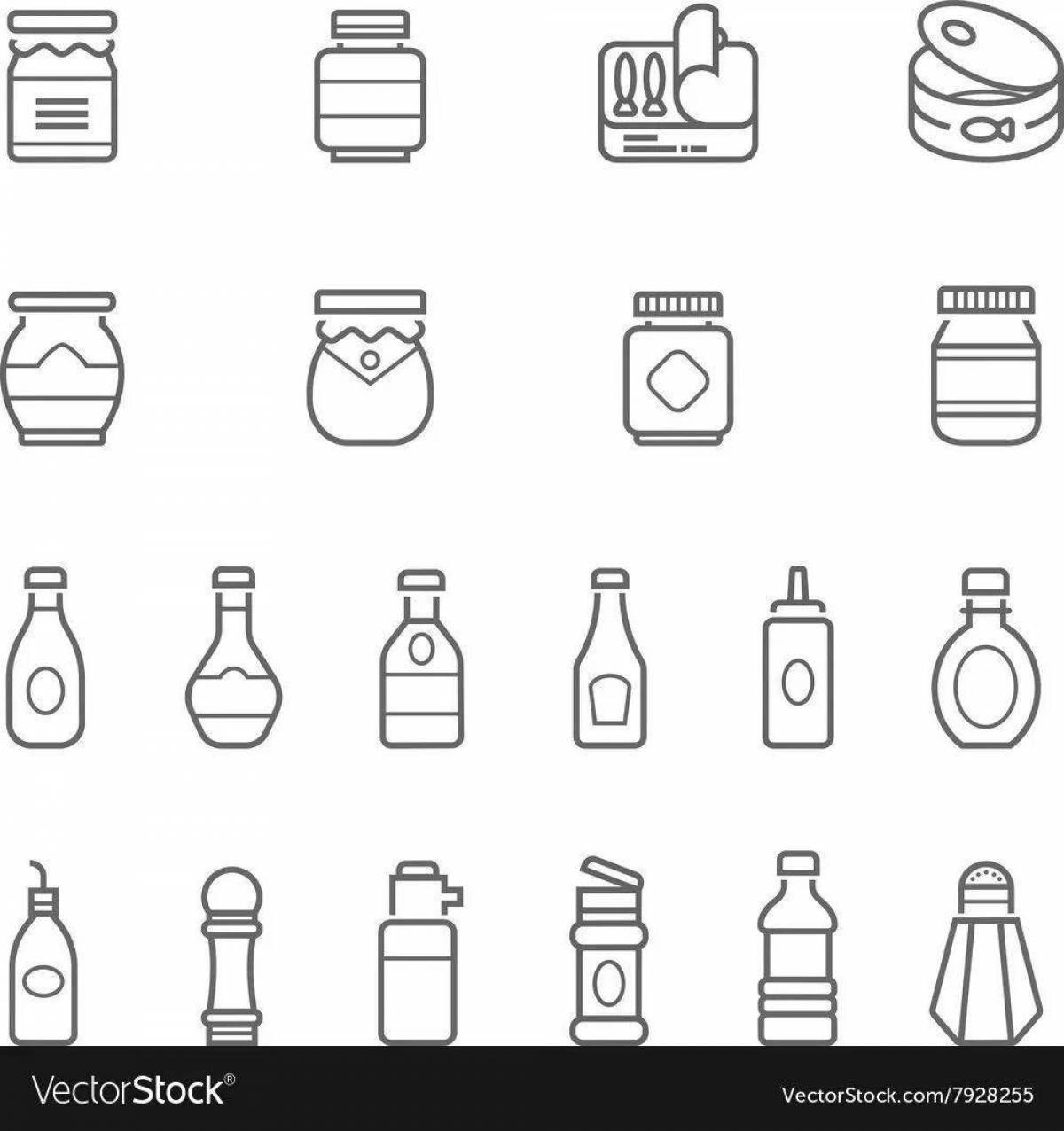 Colored mayonnaise coloring book