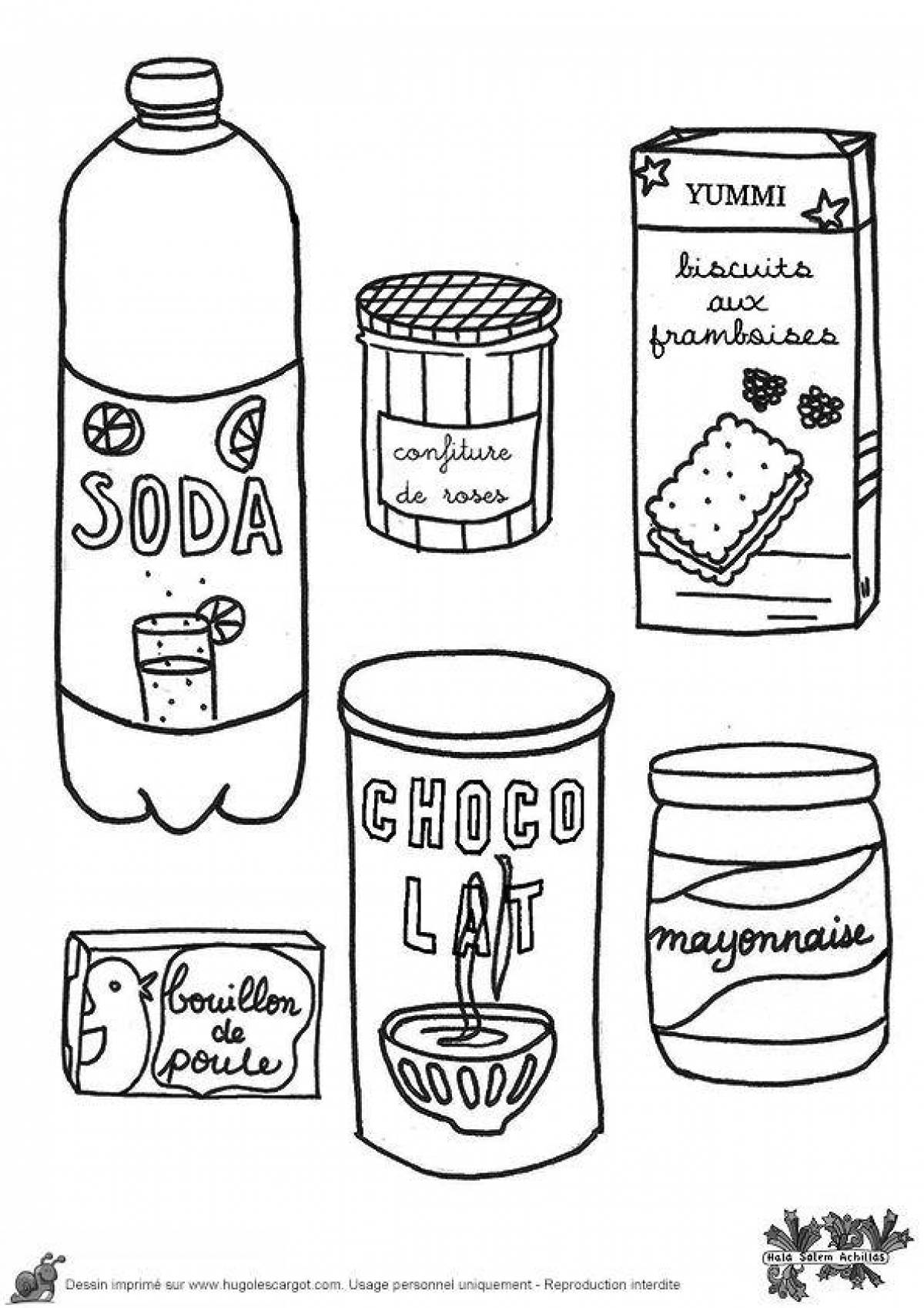 Color-explosion mayonna coloring page