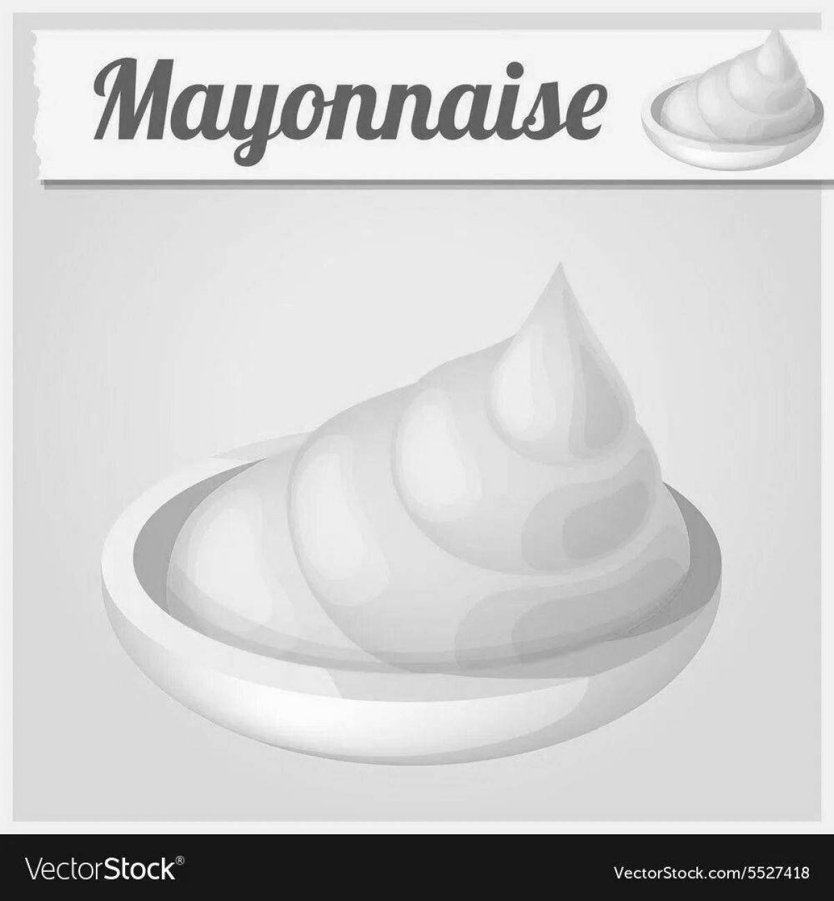 Mayonnaise coloring page