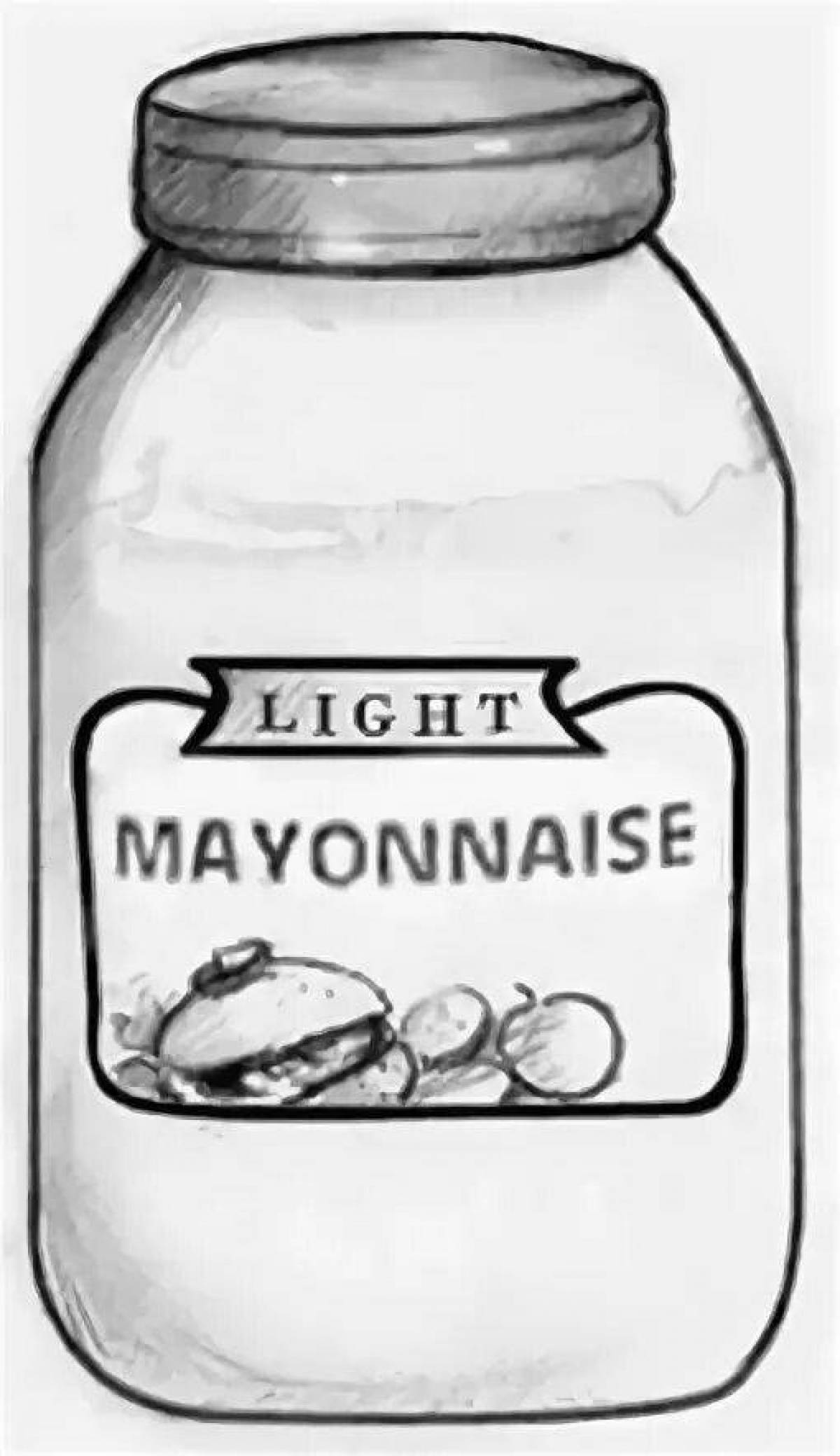 Coloring intensive mayonnaise